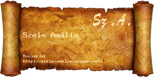 Szele Amália névjegykártya